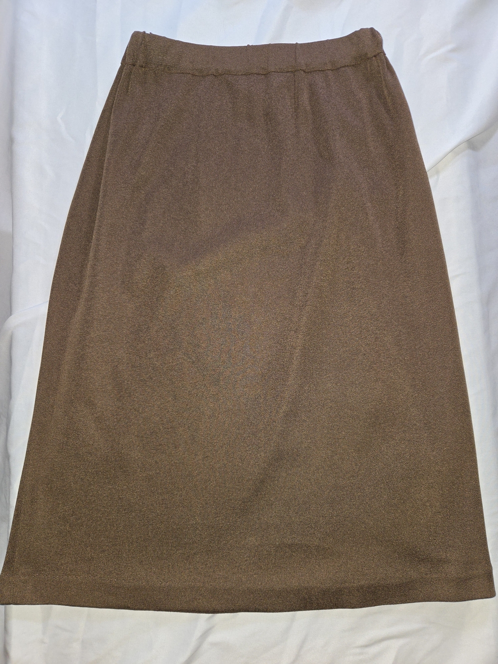 Ming Wang Brown Midi A-Line Skirt